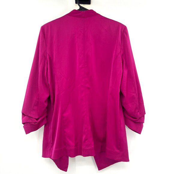 Rachel Zoe Pink Satin Open Front Blazer Women's Medium - Picture 6 of 6